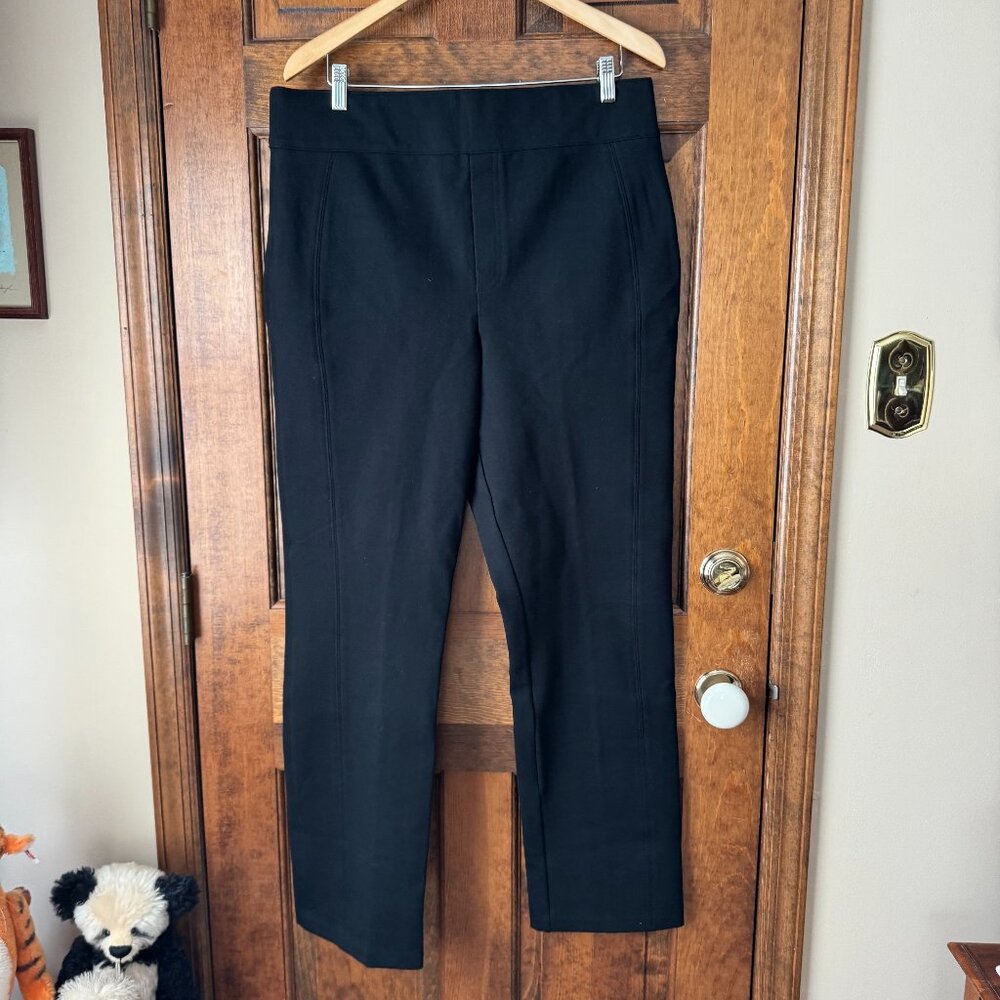 NWOT SPANX Black Straight Leg Pull On Ponte Pants Size 1X